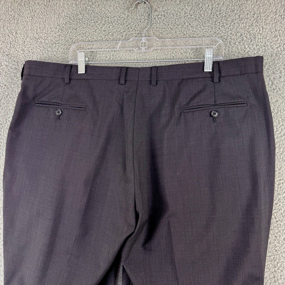 Jos A Bank Dress Pants Mens 44 Waist Gray Wool Pleated Front Cuffed Trousers - Picture 9 of 16